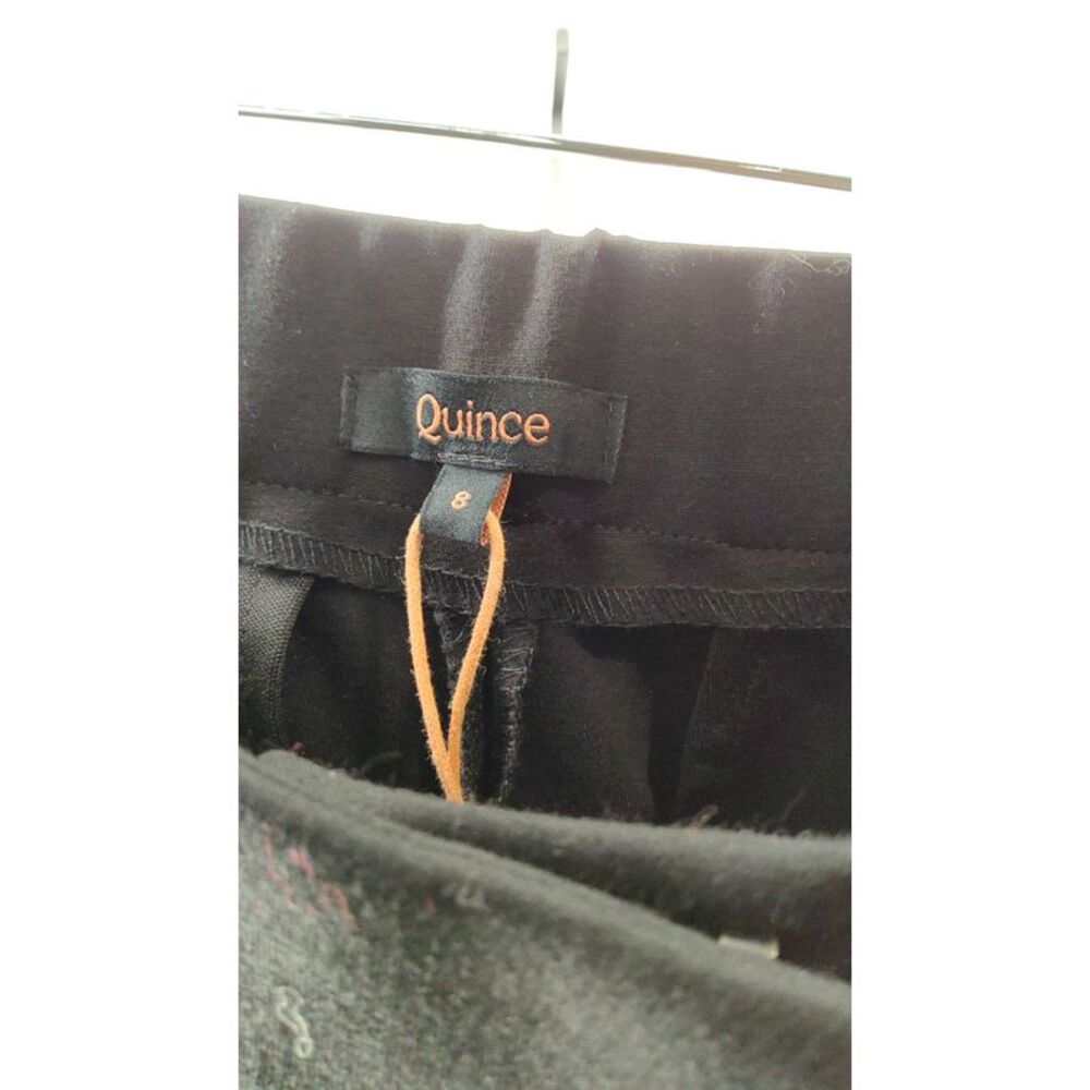 Quince Women Ultra-Stretch Ponte Trouser Black Pants Size 8 - Picture 3 of 3